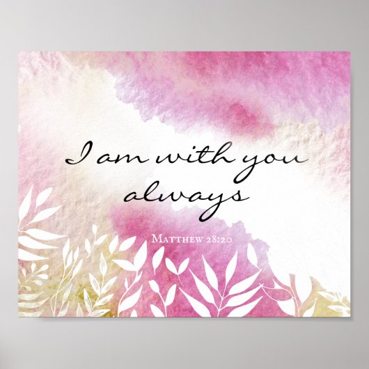 Matthew 28:20 ben ik altijd bij jou poster (Voorkant)