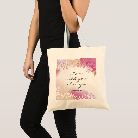 Matthew 28:20 ben ik altijd bij jou tote bag (Voorkant (product))