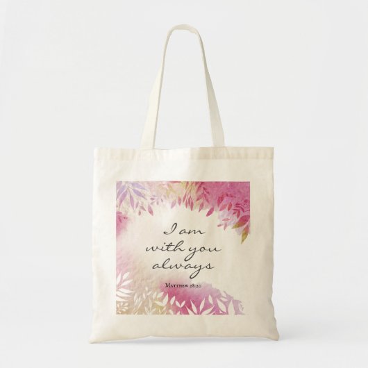 Matthew 28:20 ben ik altijd bij jou tote bag (Voorkant)