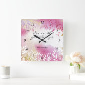 Matthew 28:20 ben ik altijd bij jou vierkante klok (Huis)