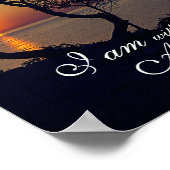 Matthew 28:20 ben ik bij jou altijd Golden Sunset Poster (Hoek)