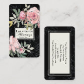 Matthew 28:20 ben ik bij jou altijd roze Floral. Visitekaartje (Voorkant / Achterkant)