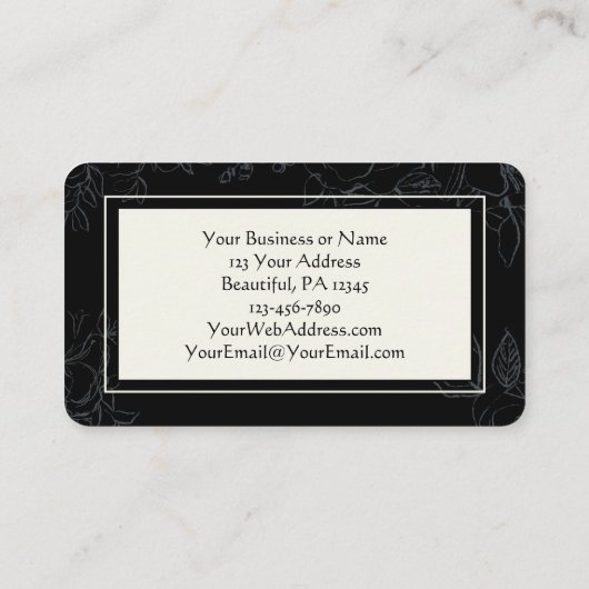 Matthew 28:20 ben ik bij jou altijd roze Floral. Visitekaartje (Achterkant)