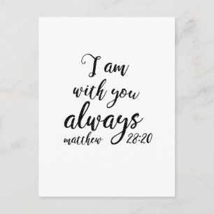 Matthew 28:20 briefkaart