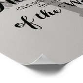 Matthew 28:20 Grijs Christelijk Bijbelverse Poster (Hoek)