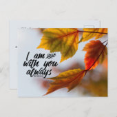 Matthew 28 20 ik ben altijd bij jou.. briefkaart (Voorkant / Achterkant)