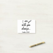 Matthew 28-20 Ik ben altijd bij jou. Post-it® Notes (Op bureau)
