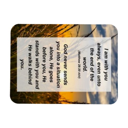 Matthew 28:20 magneet (Horizontaal)
