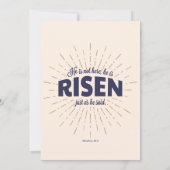 Matthew 28:6 Hij Is Opgewekt Religieuze Pasen Eier Kaart (Achterkant)