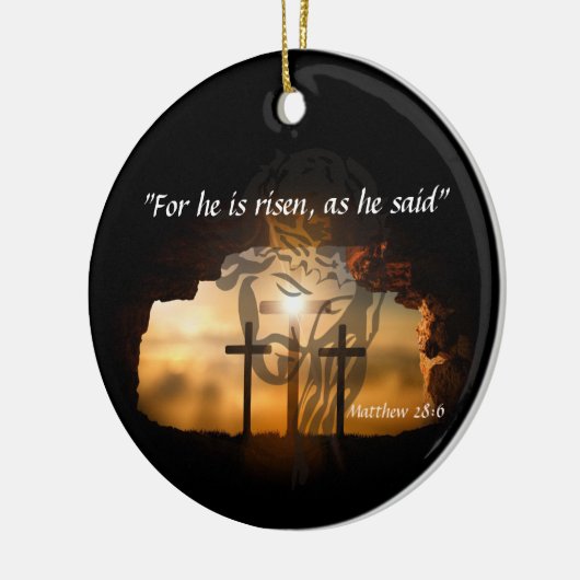 Matthew 28:6 keramisch ornament (Links)