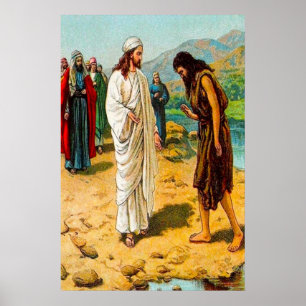Matthew 3:13-15 Jesus komt naar John Poster
