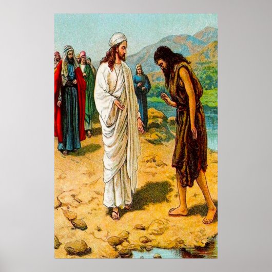 Matthew 3:13-15 Jesus komt naar John Poster (Voorkant)
