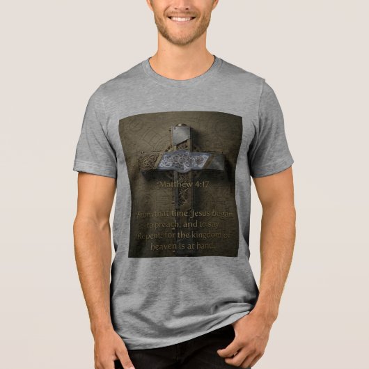 Matthew 4:17 – Bekeer je Kruis T-Shirt (Voorkant)