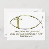 Matthew 4:19 briefkaart (Voorkant / Achterkant)