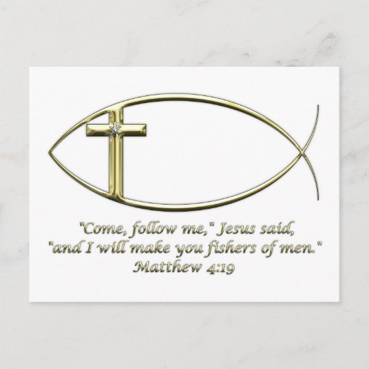 Matthew 4:19 briefkaart (Voorkant)