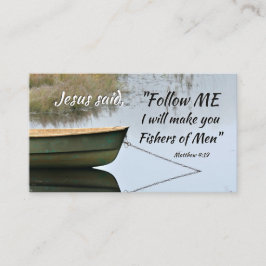 Matthew 4:19 Ik maak jullie vissers van mannen, Bi Visitekaartje