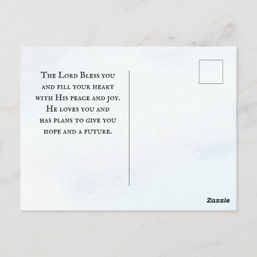 Matthew 4:19 Jezus zei: "Kom me volgen", Bijbel Briefkaart (Achterkant)