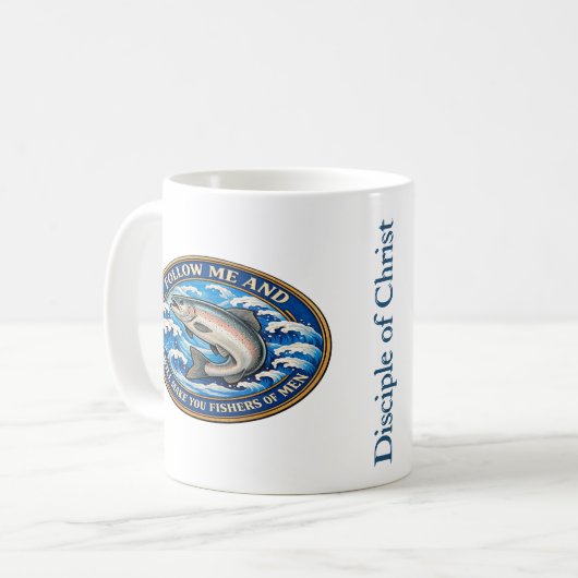 Matthew 4:19 Men and Women Customized Mug Koffiemok (Voorkant links)
