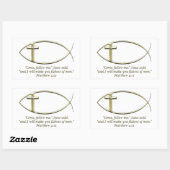 Matthew 4:19 rechthoekige sticker (Vel)