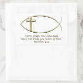 Matthew 4:19 rechthoekige sticker (Tas)