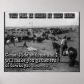 Matthew 4:19 Vereenvoudigde Cowboy versie Poster (Voorkant)