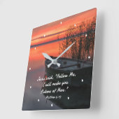Matthew 4:19 Vissers van de Christelijke Bijbel Ve Vierkante Klok (Hoek)