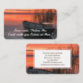 Matthew 4:19 Vissers van de Christelijke Bijbel Ve Visitekaartje (Voorkant / Achterkant)