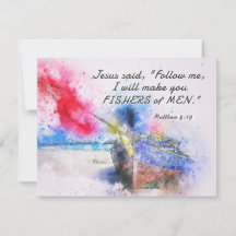 Matthew 4:19 Vissers van de Kaart van de Bijbel Ve