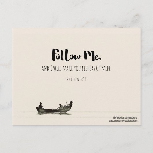Matthew 4:19 - Vissers van Mannen Briefkaart (Voorkant)