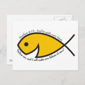 Matthew 4:19 vissers van Mannen grafisch Briefkaar Briefkaart (Voorkant / Achterkant)