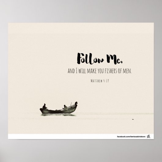 Matthew 4:19 - Vissers van Mannen Poster (Voorkant)