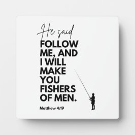 Matthew 4:19 Vissers van Mensen Bijbelvers Volg mi Fotoplaat