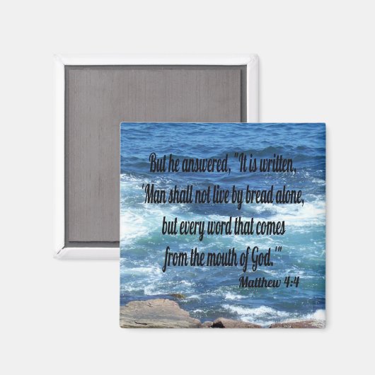 Matthew 4:4 magneet (Voorkant / Achterkant)