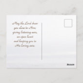 Matthew 4:4 Man leeft niet alleen van brood Briefkaart (Achterkant)