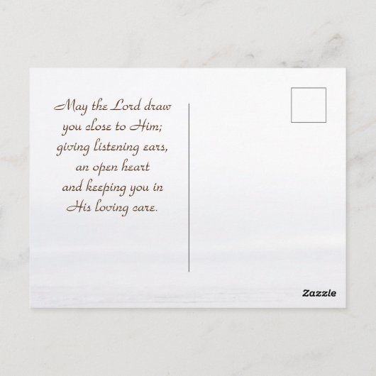 Matthew 4:4 Man leeft niet alleen van brood Briefkaart (Achterkant)