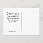 Matthew 4:4 Man leeft niet alleen van brood Briefkaart (Achterkant)