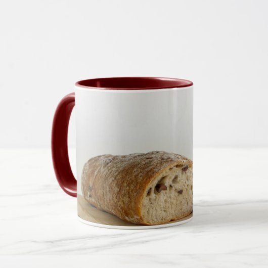 Matthew 4:4 Man leeft niet alleen van brood Mok (Voorkant links)