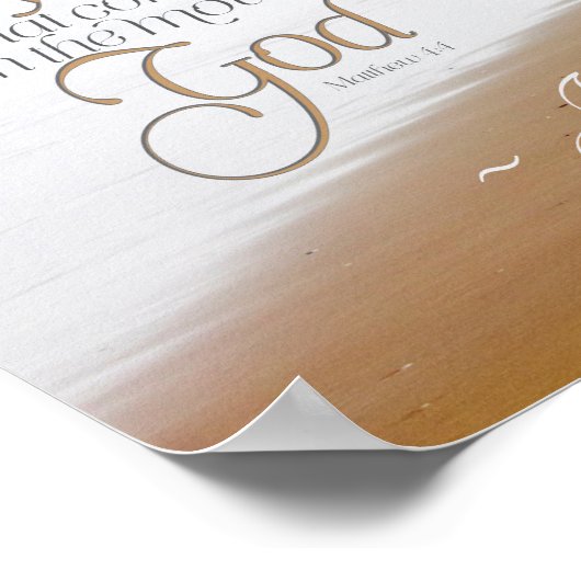 Matthew 4:4 Man leeft niet alleen van brood Poster (Hoek)