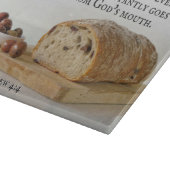 Matthew 4:4 Man leeft niet alleen van brood Snijplank (Hoek)