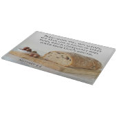 Matthew 4:4 Man leeft niet alleen van brood Snijplank (Hoek)