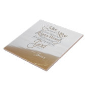 Matthew 4:4 Man leeft niet alleen van brood Tegeltje (Zijkant)