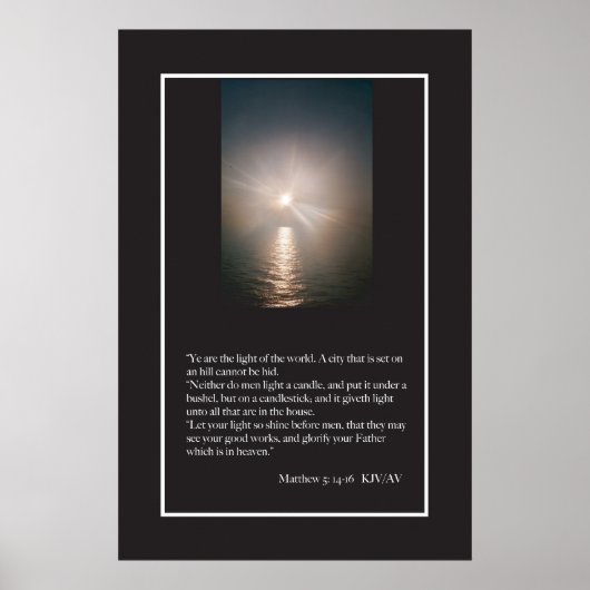 Matthew 5:13-16 het Poster van de Manuscript (Voorkant)