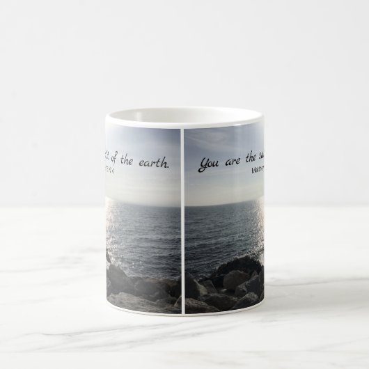 Matthew 5:13 Jij bent het zout van de Aarde Koffiemok (Center)