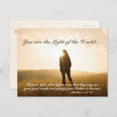 Matthew 5 14-16 Jij bent het Licht van de Wereld Briefkaart (Voorkant / Achterkant)