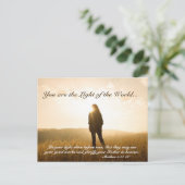 Matthew 5 14-16 Jij bent het Licht van de Wereld Briefkaart (Staand voorkant)