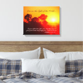 Matthew 5 14-16 Jij bent het Licht van de Wereld Canvas Afdruk (Insitu (Slaapkamer))