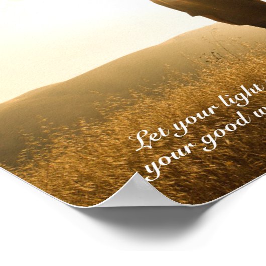 Matthew 5 14-16 Jij bent het Licht van de Wereld Poster (Hoek)