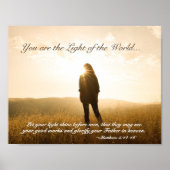 Matthew 5 14-16 Jij bent het Licht van de Wereld Poster (Voorkant)