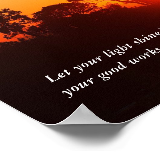 Matthew 5 14-16 Jij bent het Licht van de Wereld Poster (Hoek)