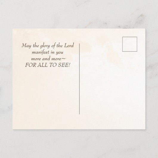 Matthew 5 14-16 laat uw licht schijnen, bijbelse v briefkaart (Achterkant)